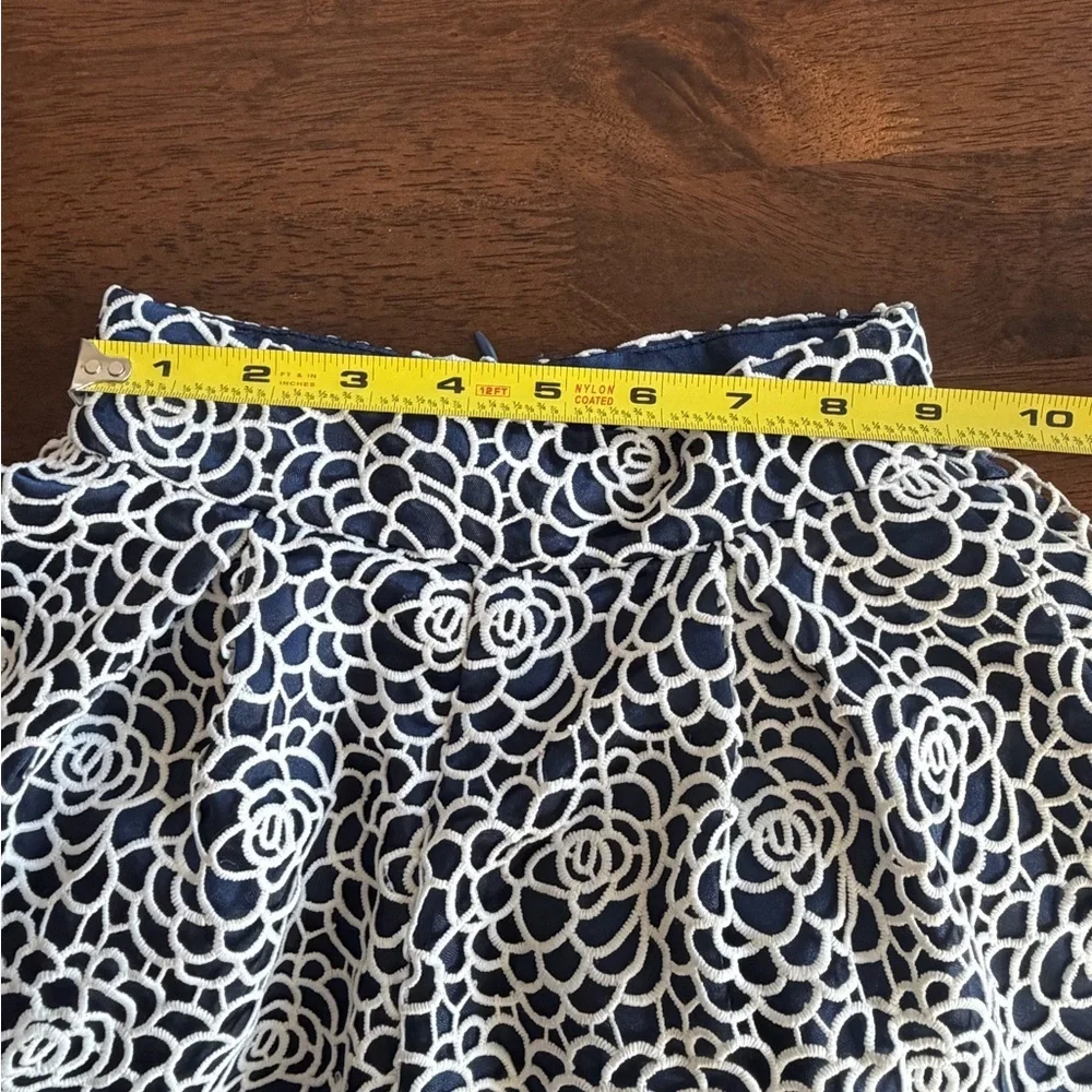 Girls Dress Outfit Set Lace Skirt & Ruffle Top Navy White Party Holiday Size 6Y